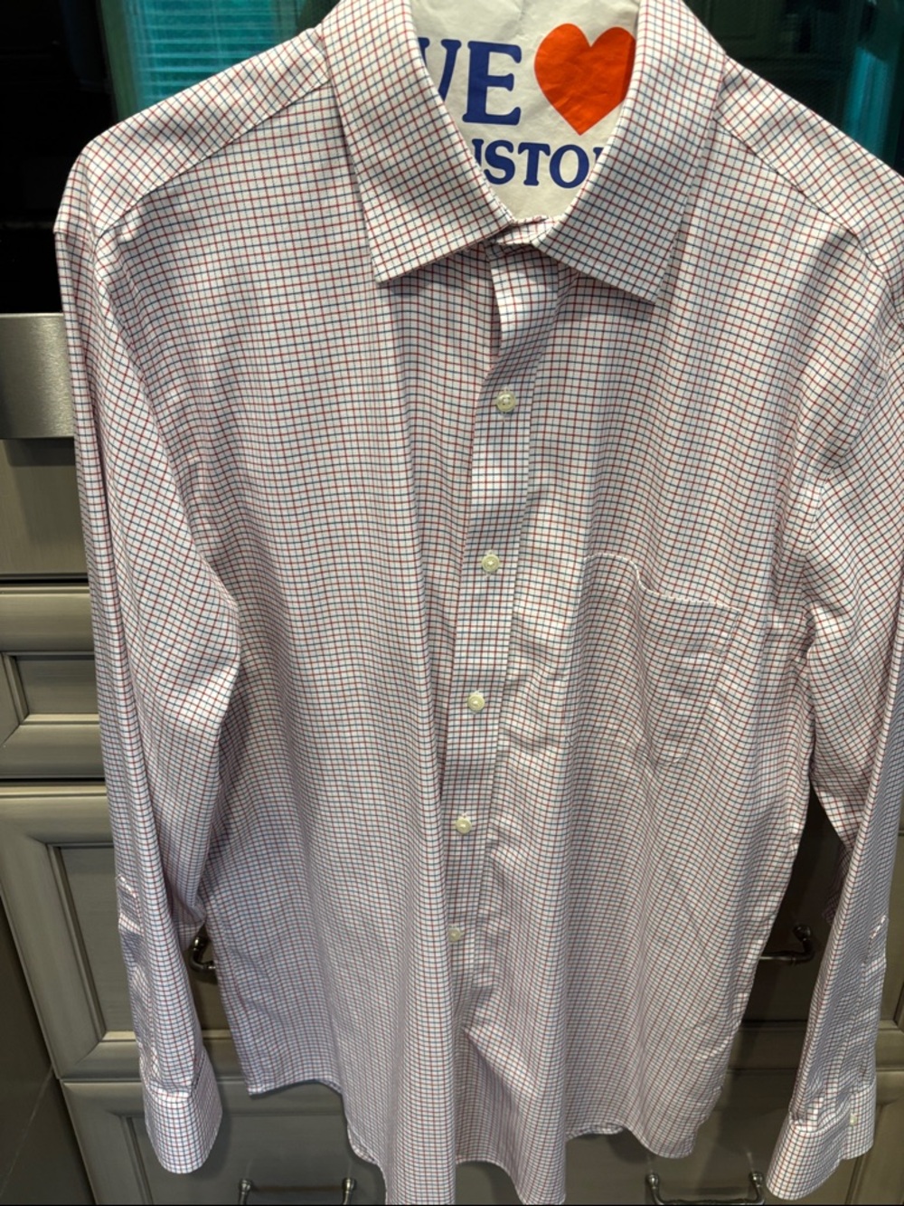 Brooks Brothers Red & Blue Windowpane Dress Shirt